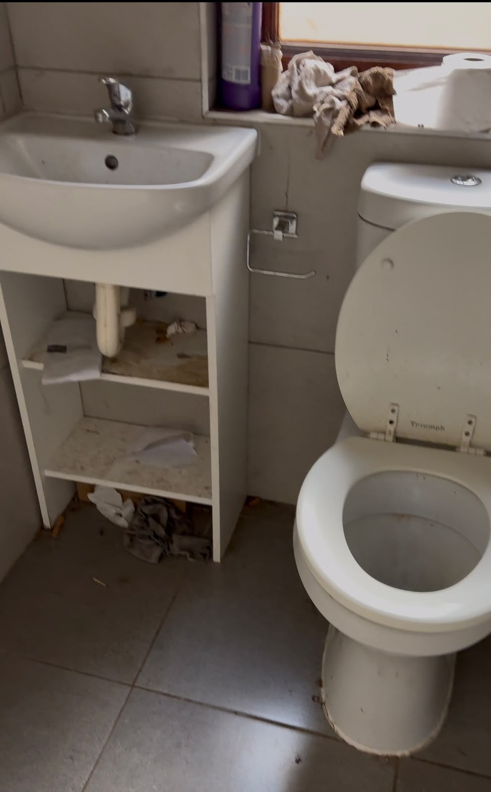 Bathroom before Spark Skoon cleaning